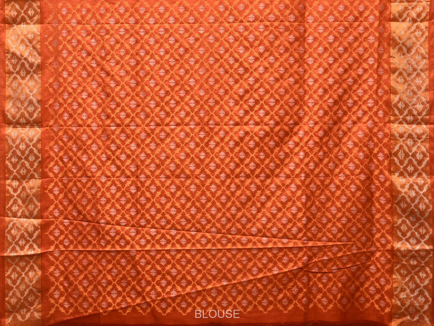 Rust Uppada Silk Handloom Saree with Jamdani Border and Pallu Design u2120