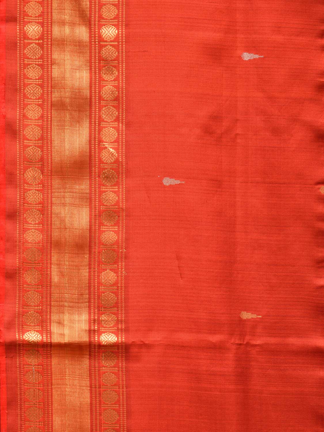 Rust Uppada Silk Handloom Saree with Karpur Pallu Design u2052