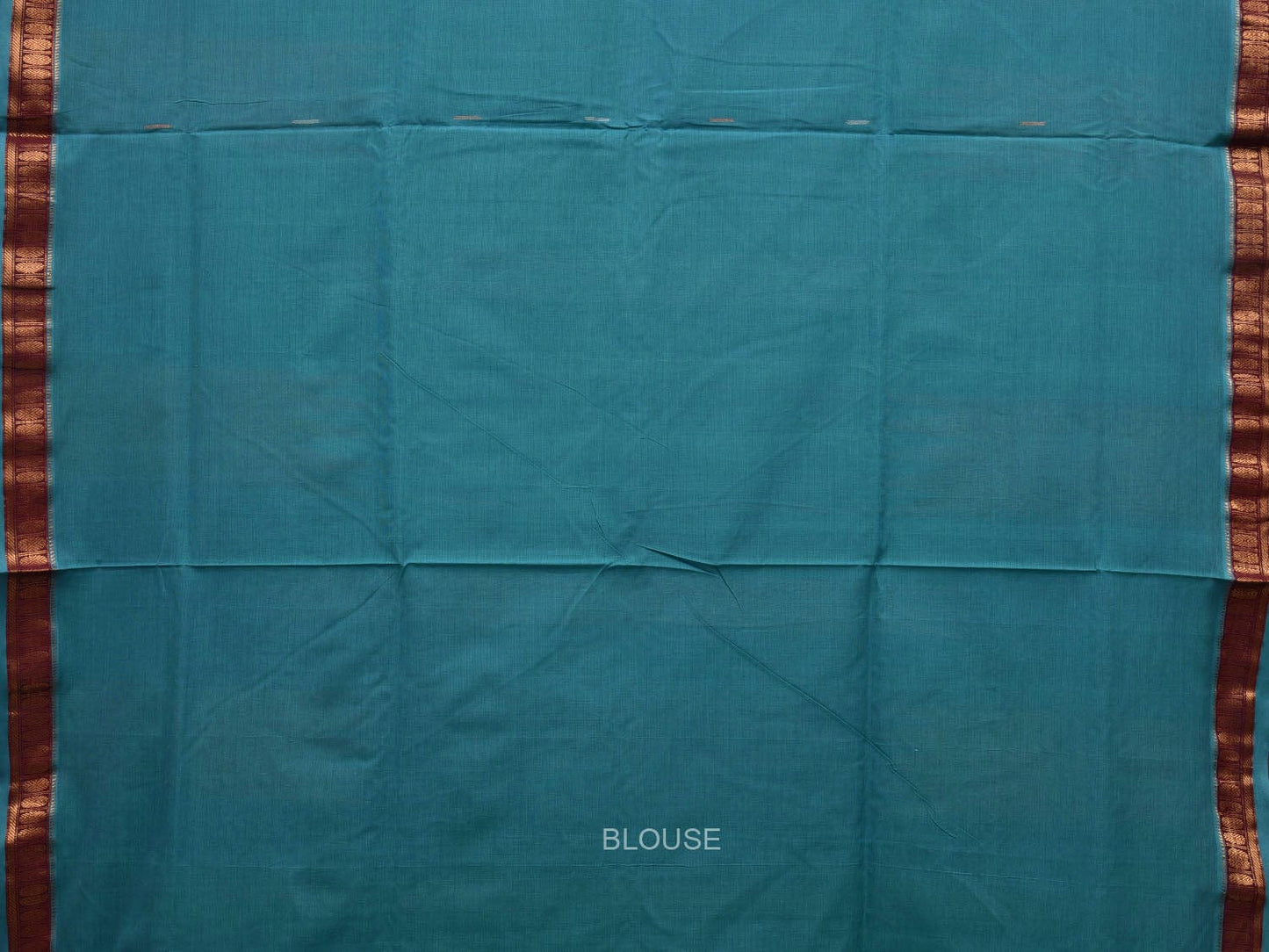 Sea Blue Khadi Cotton Handloom Saree with Doby Border Design kh0593
