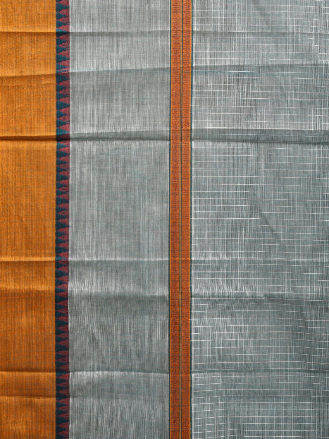 Sea Blue Narayanpet Cotton Handloom Saree with Big Border Design No Blouse np0904