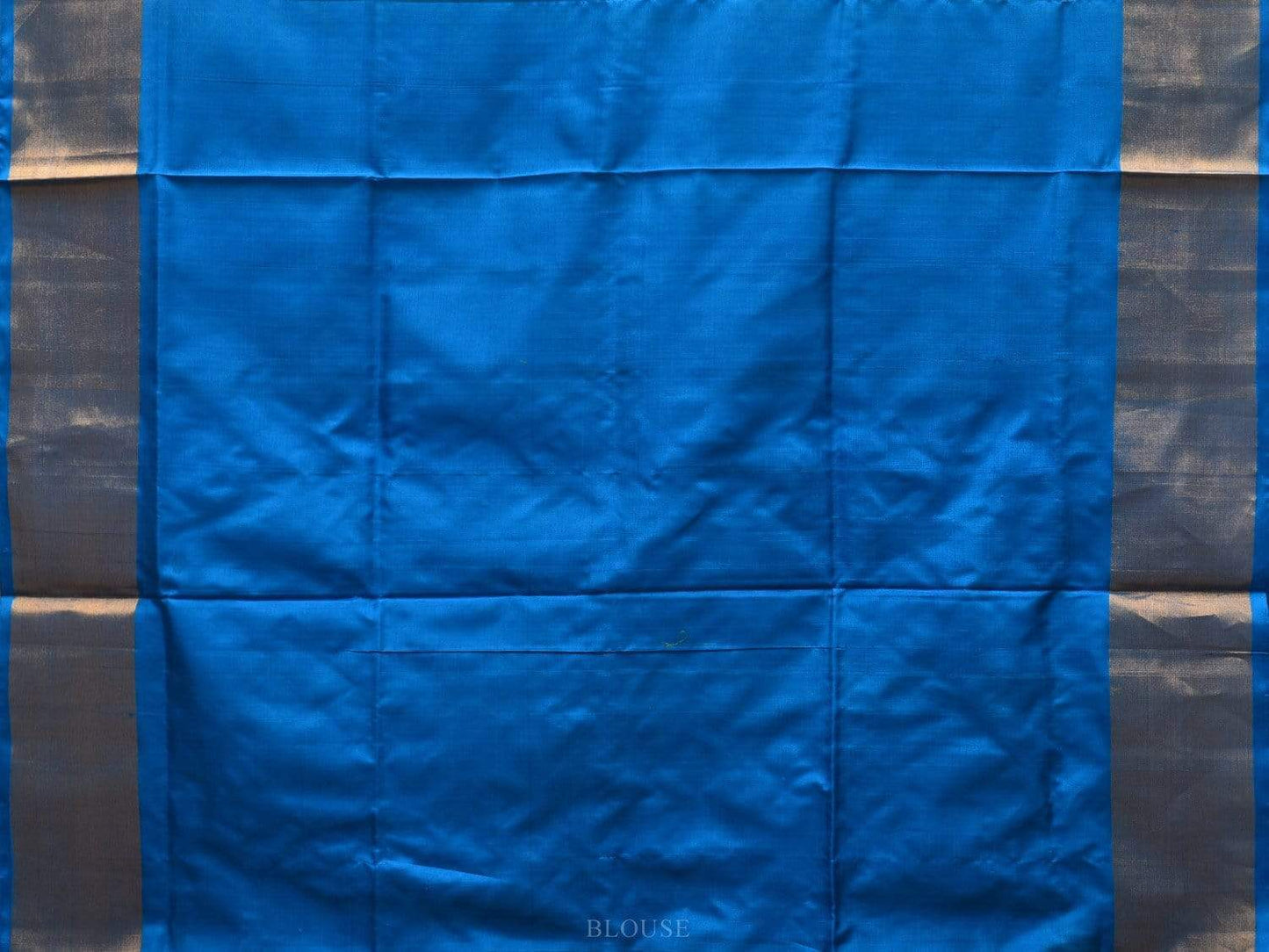 Sea Green and Blue Uppada Silk Handloom Plain Saree with Contrast Pallu u1792