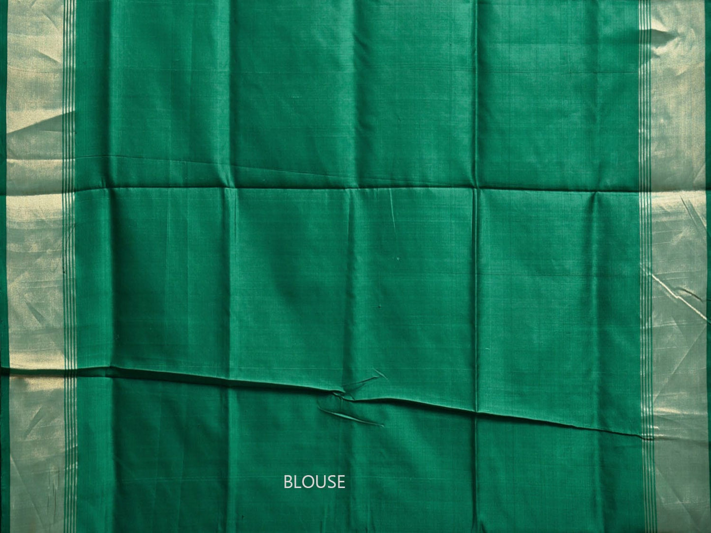 Sea Green and Green Uppada Silk Handloom Plain Saree with Contrast Pallu Design u2351