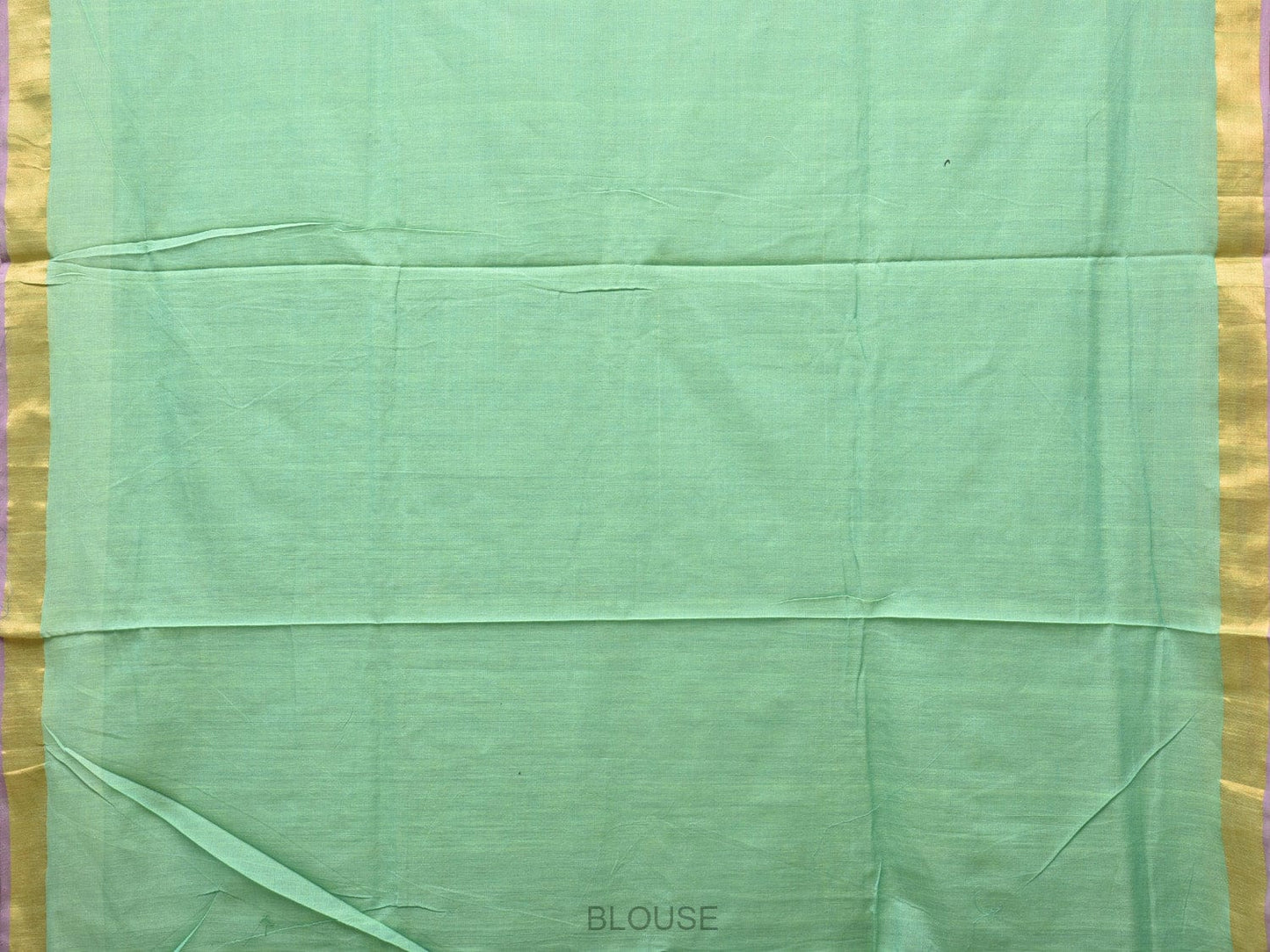 Sea Green Khadi Cotton Handloom Saree with Birds Pallu Design kh0639