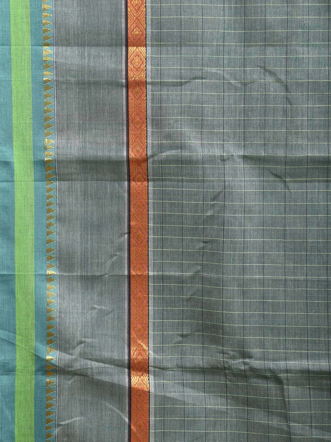 Sea Green Narayanpet Cotton Handloom Saree with Big Border Design No Blouse np1069