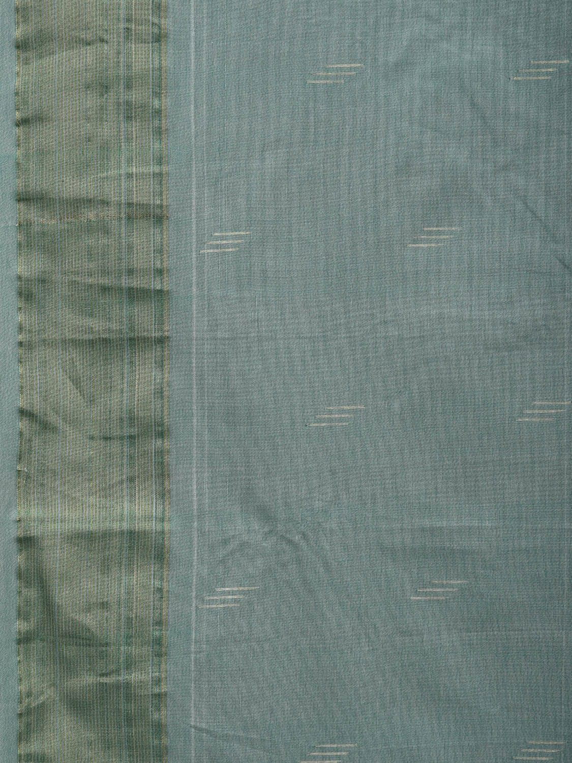 Sea Green Paithani Cotton Handloom Saree with Parrots Pallu Design p0458
