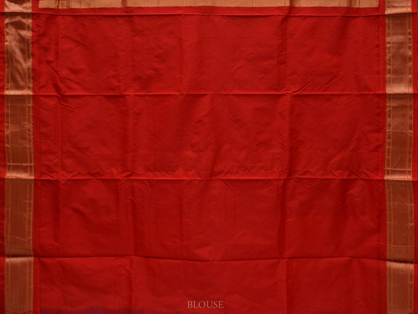 Teal and Red Paithani Silk Handloom Saree with Pallu Design p0451