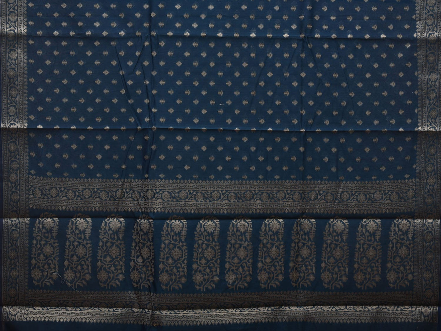 Teal Cut Work Sico Cotton Saree with All Over Banaras Design o0378