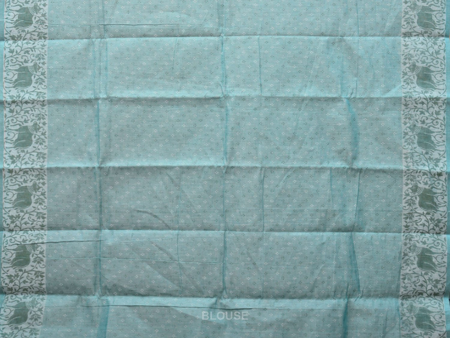Teal Special Cotton 80s Double Cloth with Birds All Over Design o0400