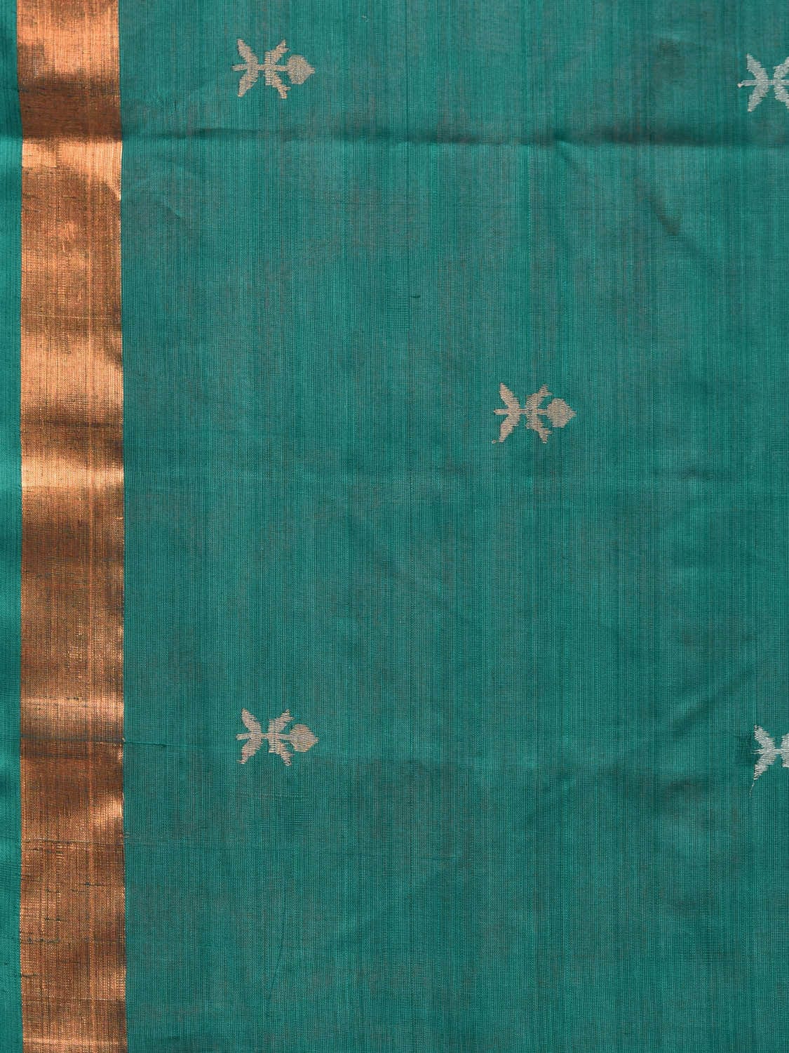 Teal Uppada Cotton Handloom Saree with All Over Buta Design u1981
