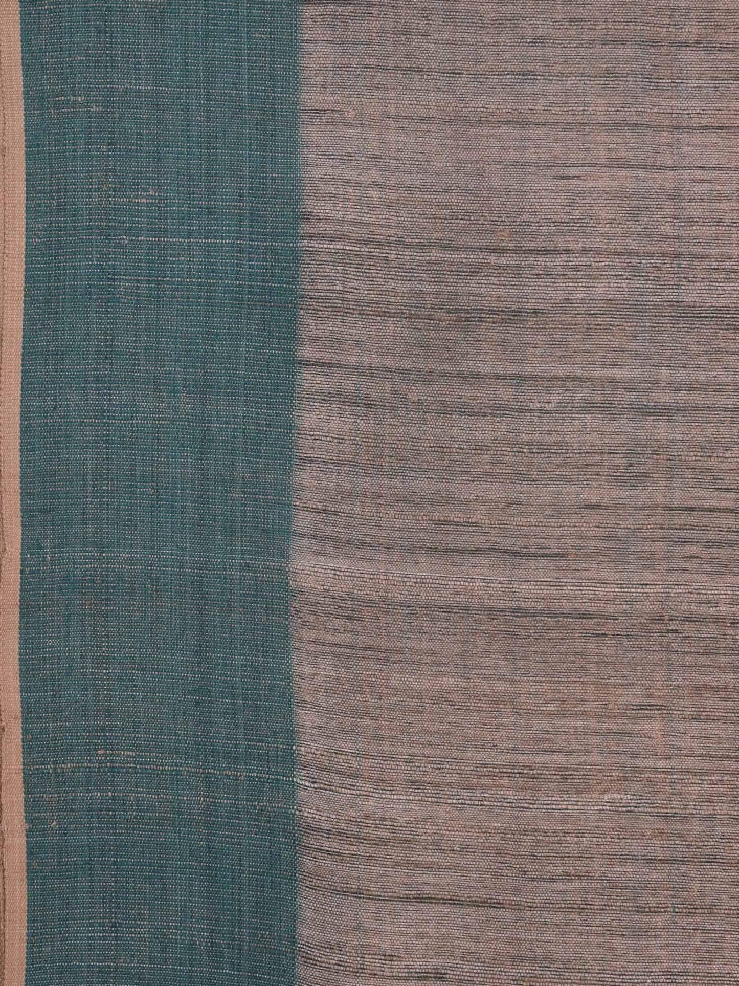 Turquoise and Cream Tussar Handloom Saree with Geecha Pallu o0134