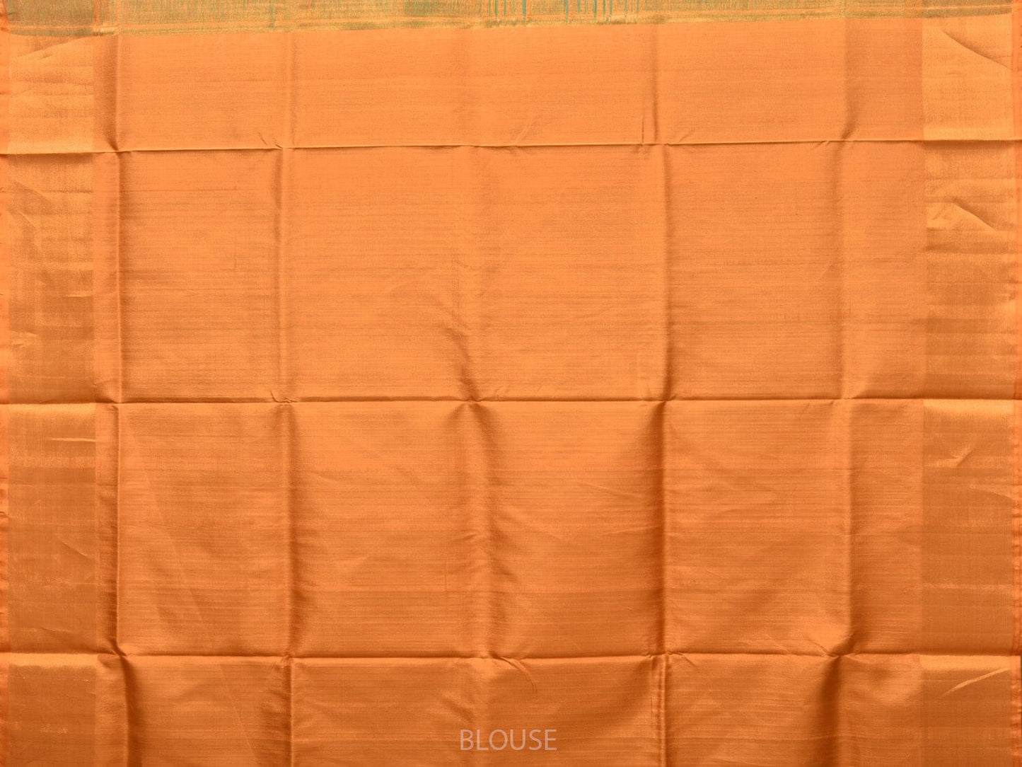 Turquoise and Light Orange Uppada Silk Handloom Saree with Checks Design u2074