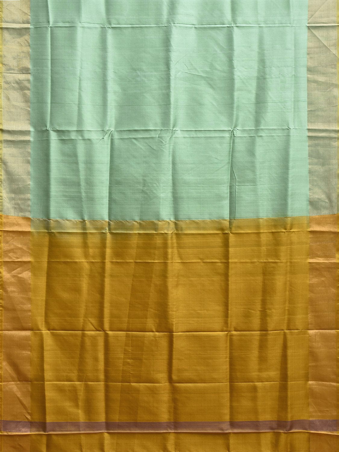Turquoise and Yellow Uppada Silk Handloom Saree with Big Checks Design u2367