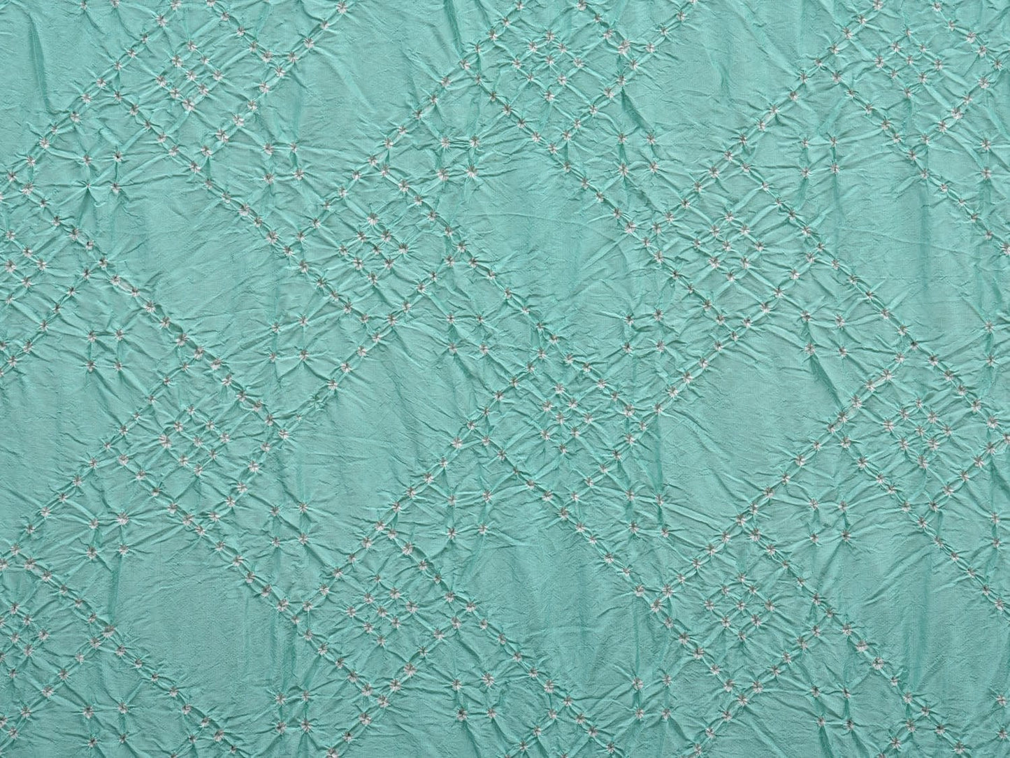 Turquoise Bandhani Paithani Silk Handloom Saree with Pallu Design bn0338