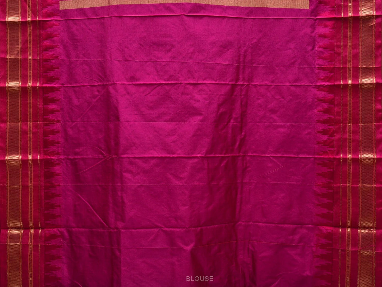 Turquoise Gadwal Silk Handloom Saree with Temple Border Design g0285