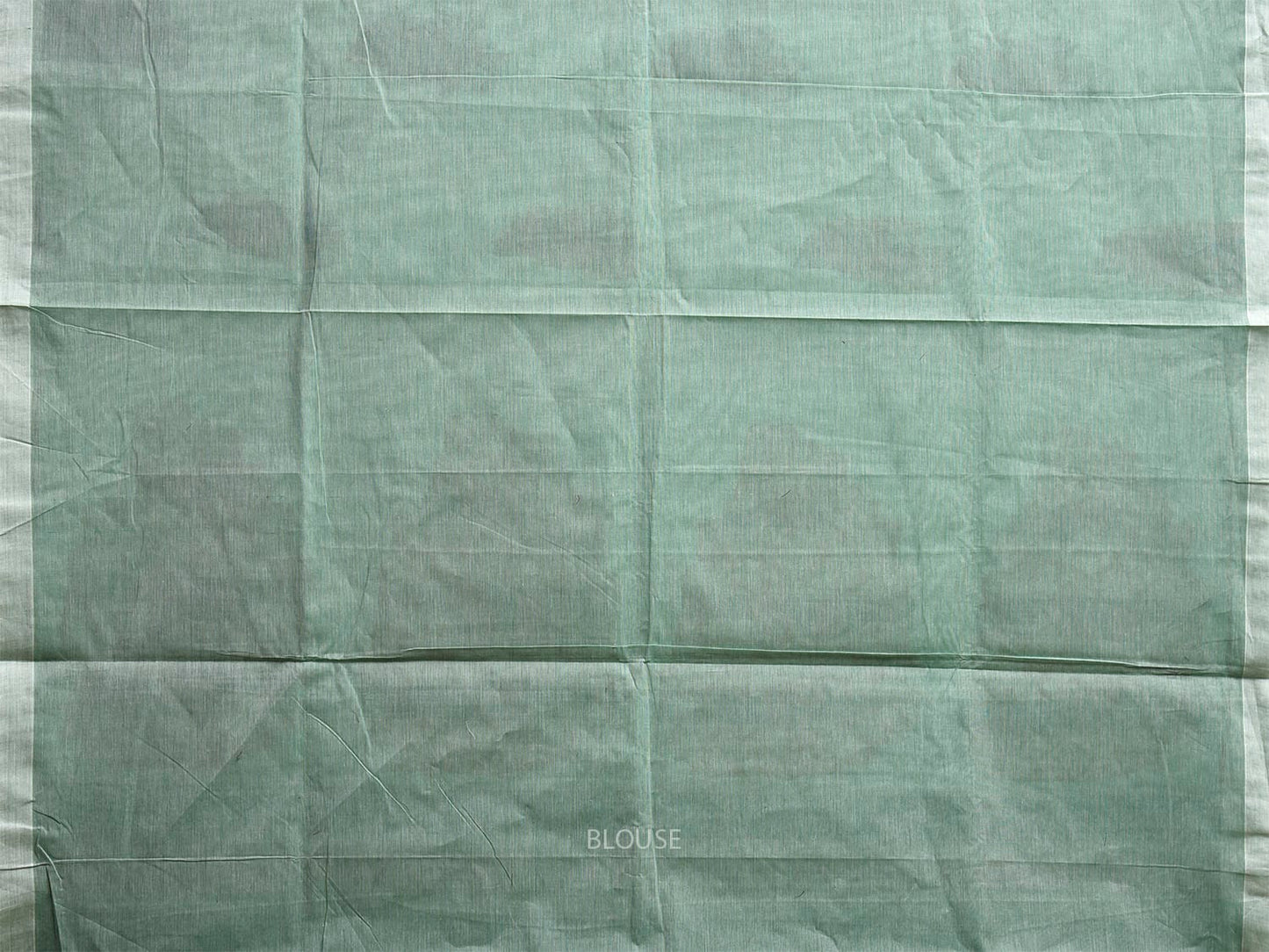 Turquoise Kanchipuram Cotton Saree with Floral Buta and Pallu Design k0849
