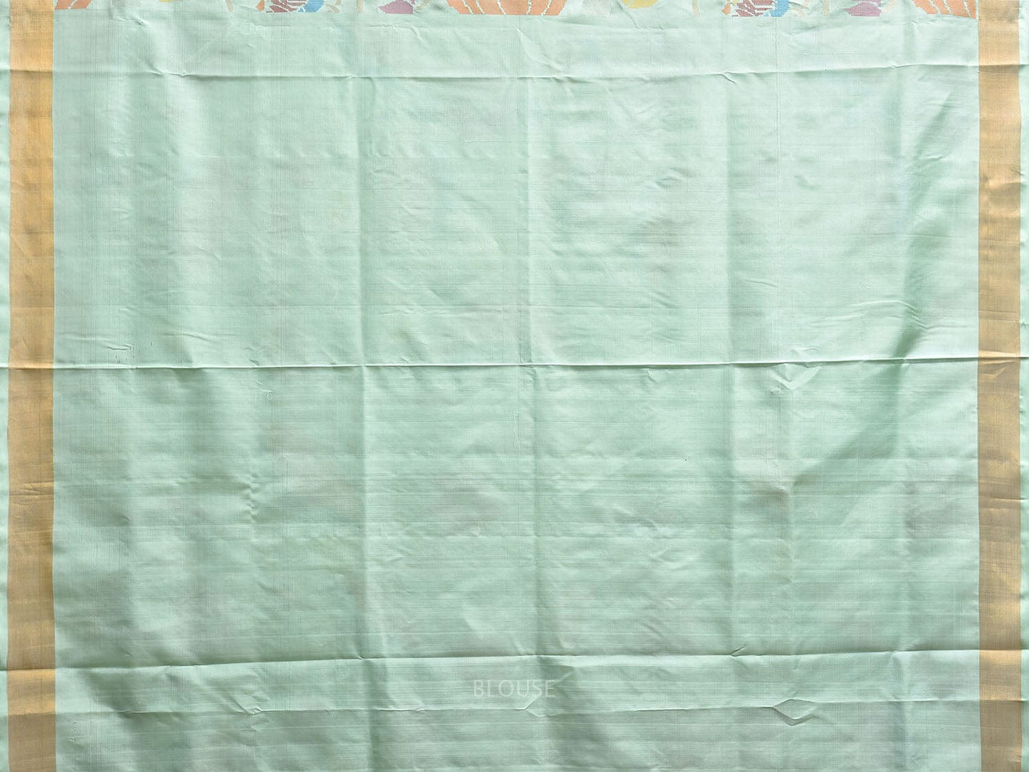 Turquoise Uppada Silk Handloom Saree with All Over Lotus Flowers Design u2335