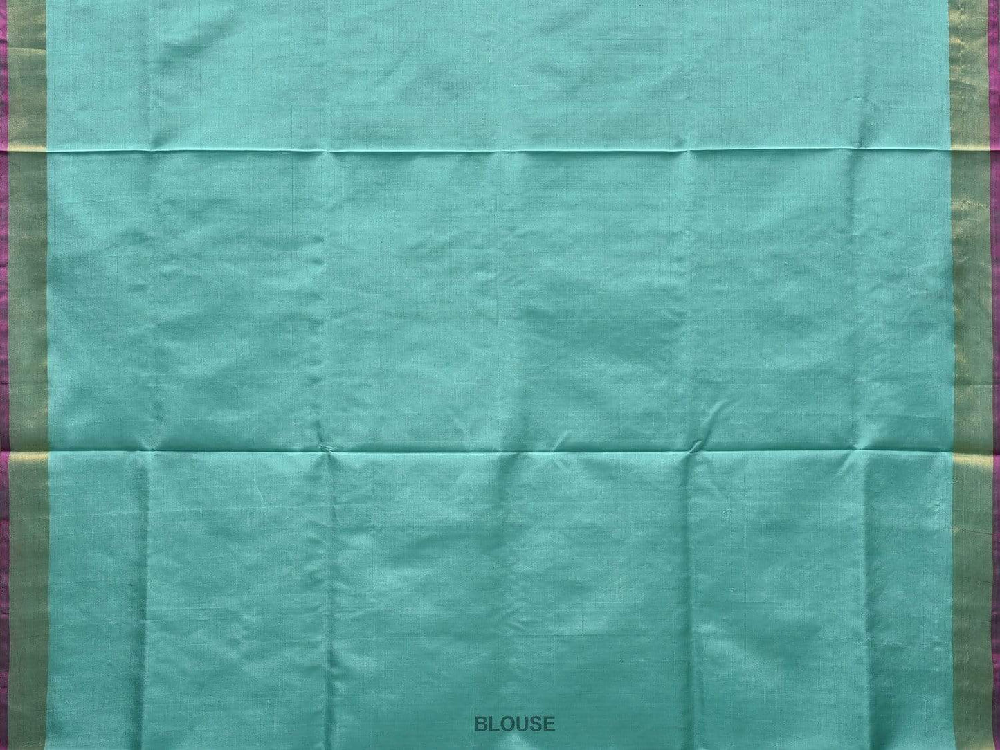 Turquoise Uppada Silk Handloom Saree with Lotus Flowers Pallu Design u1795