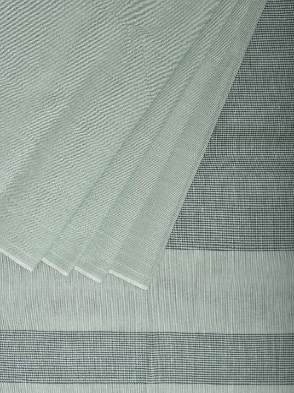 Turquoise Venkatagiri Cotton Saree with Strips Pallu Design v0146