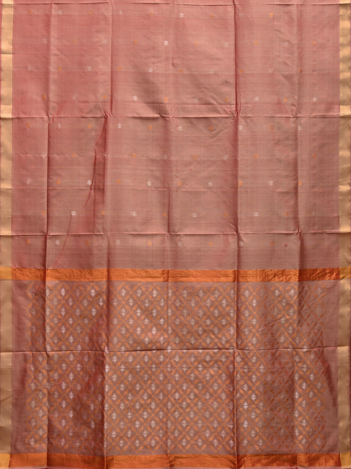 Onion Pink Uppada Silk Handloom Saree with Floral Pallu Design u2281