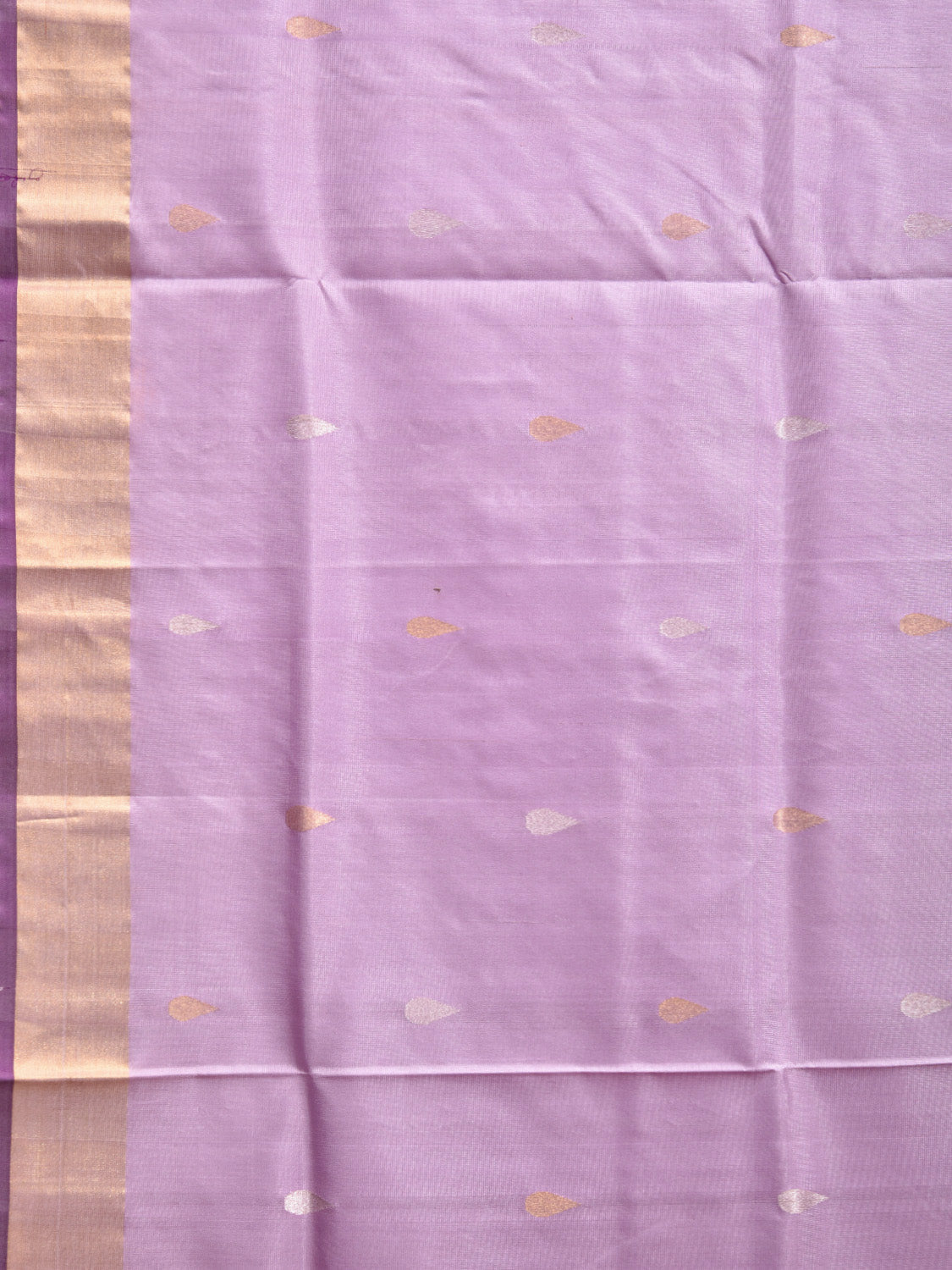 Light Lavender and Purple Uppada Silk Handloom Saree with Contrast Floral Pallu Design u2283