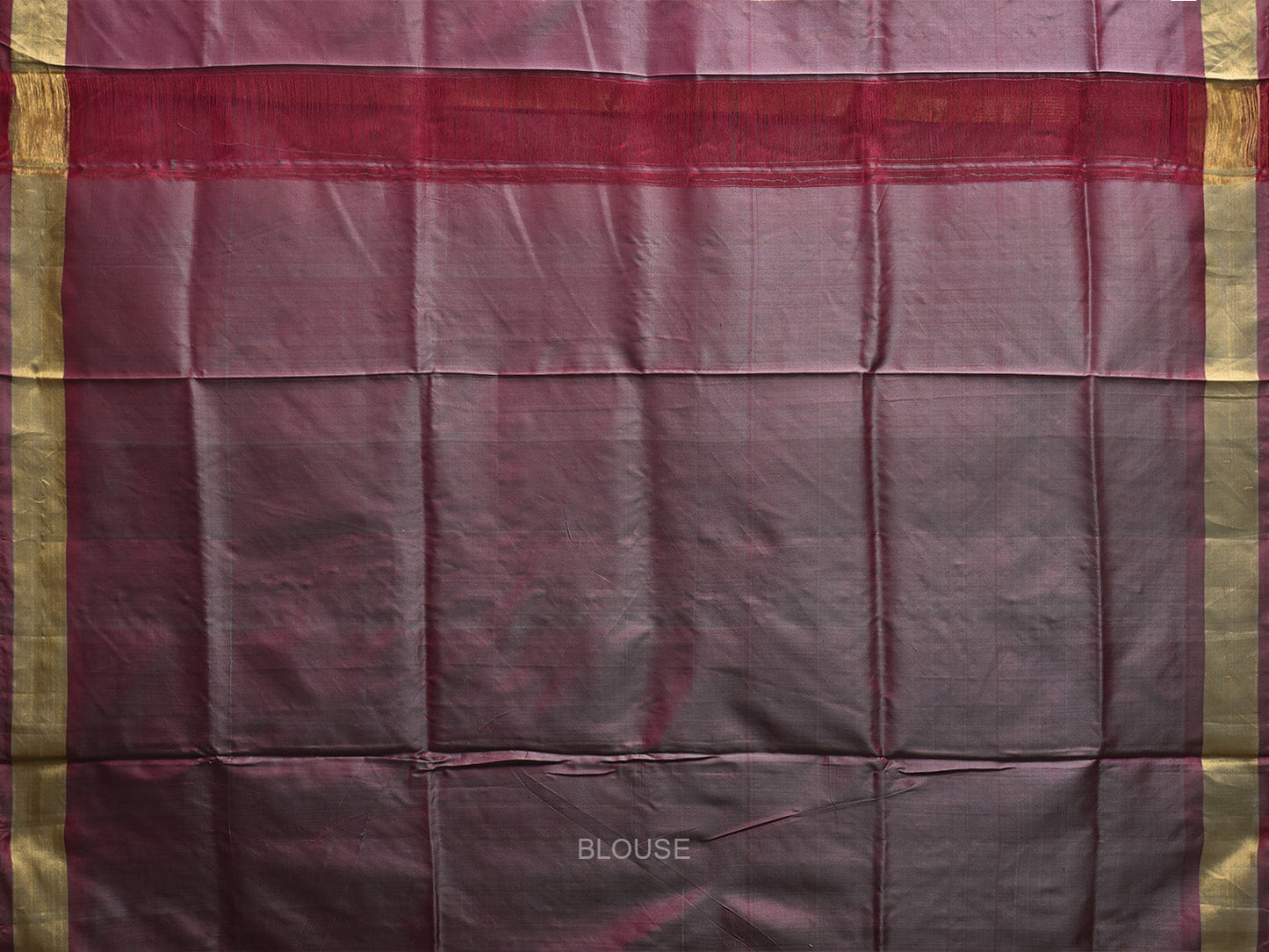 Grey and Burgundy Uppada Silk Handloom Saree with Body Buta and Zig-Zag Pallu Design u2379