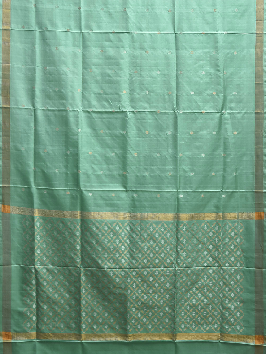 Turquoise Uppada Silk Handloom Saree with Jamdani Pallu Design u2384