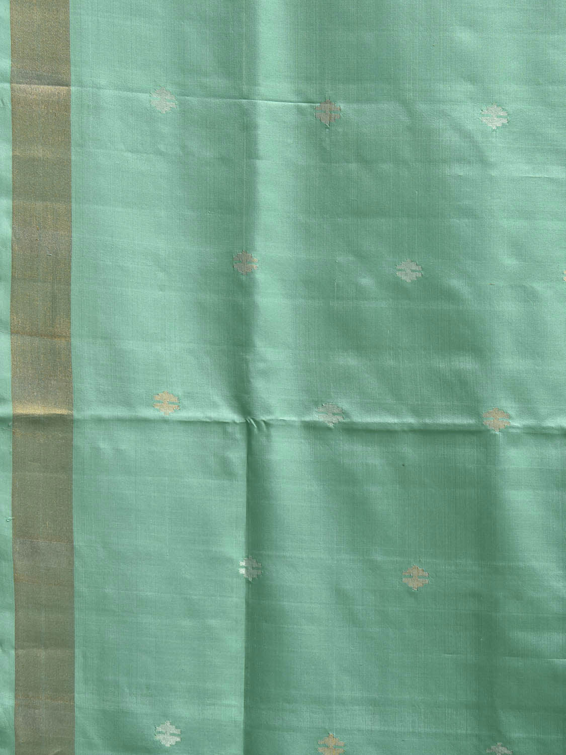 Turquoise Uppada Silk Handloom Saree with Jamdani Pallu Design u2384