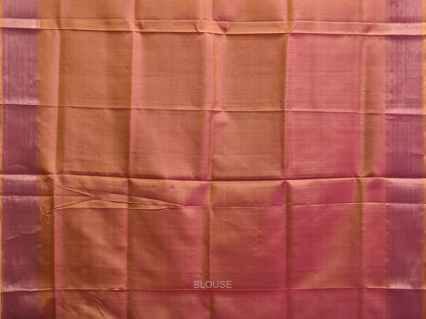 Pink and Mustard Uppada Silk Handloom Plain Saree with Contrast Pallu Design u2403