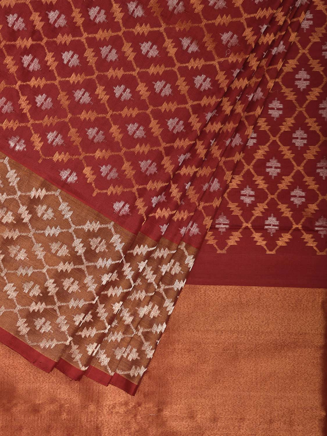 Red Uppada Silk Handloom Saree with All Over Jamdani Design u2424
