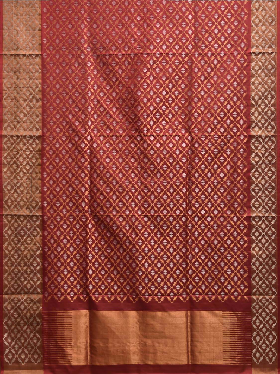 Red Uppada Silk Handloom Saree with All Over Jamdani Design u2424