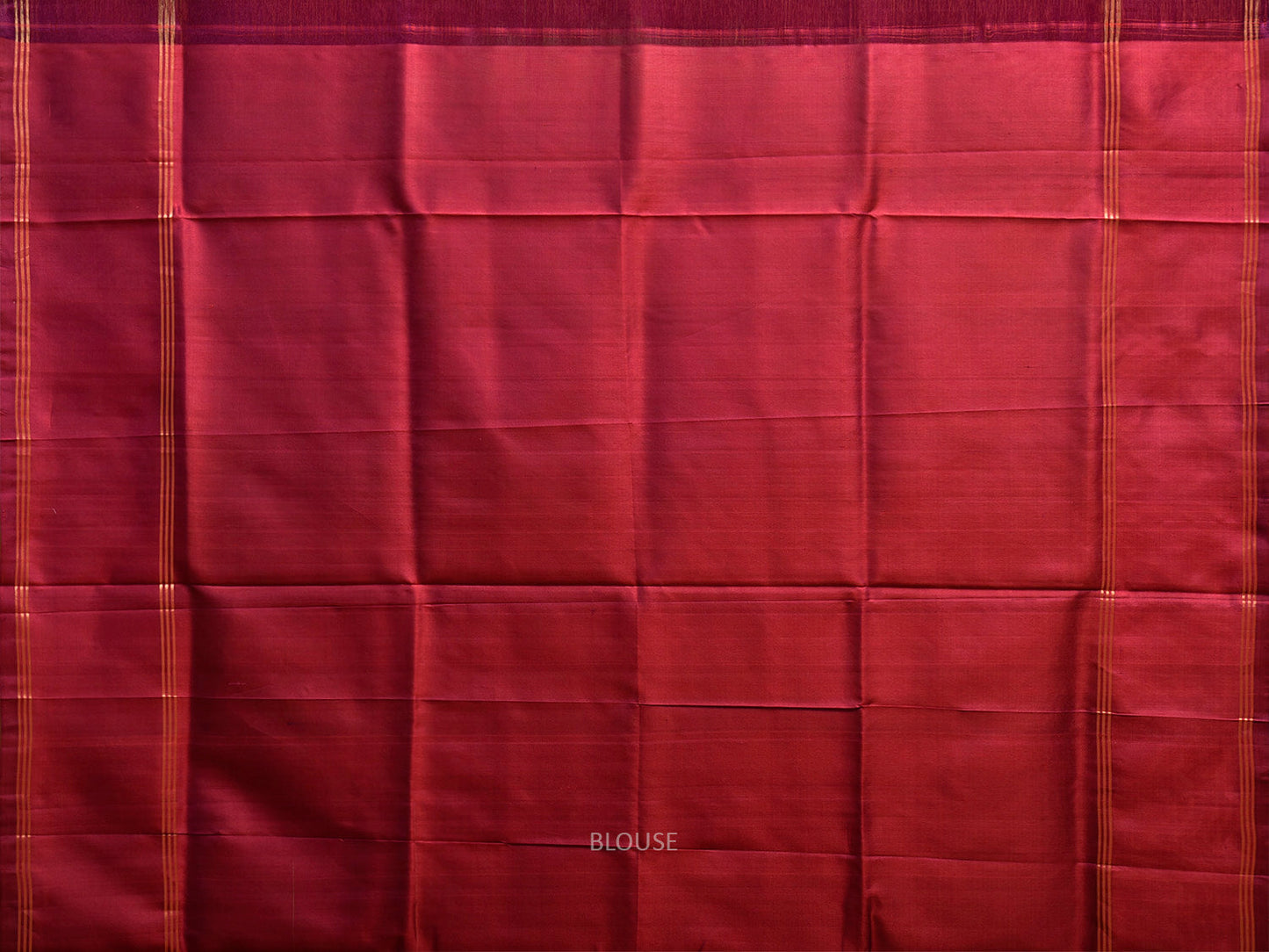 Olive and Maroon Uppada Silk Handloom Plain Saree with Contrast Pallu Design u2431