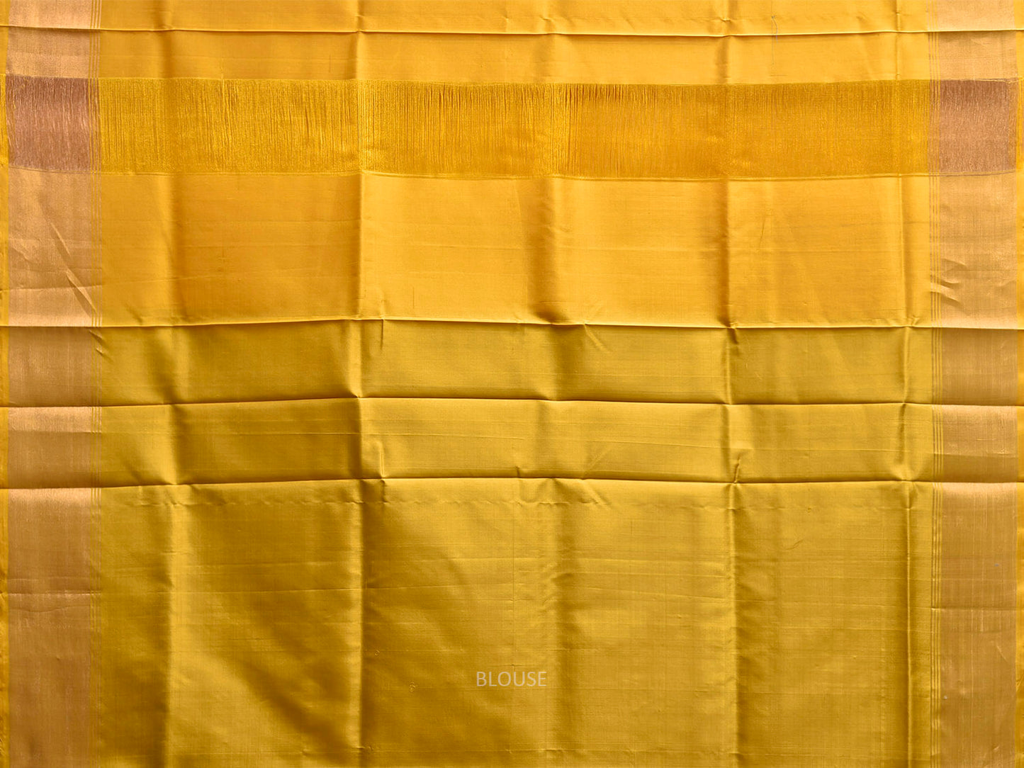 Blue and Yellow Uppada Silk Handloom Plain Saree with Contrast Pallu Design u2432