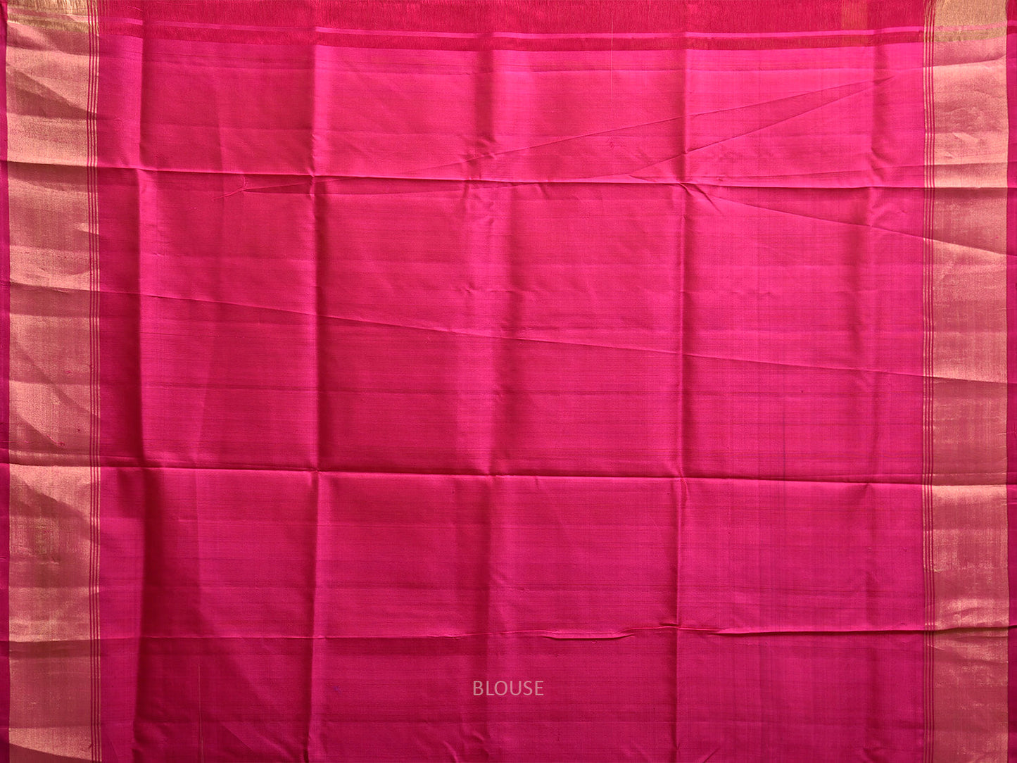 Yellow and Pink Uppada Silk Handloom Plain Saree with Contrast Pallu Design u2434