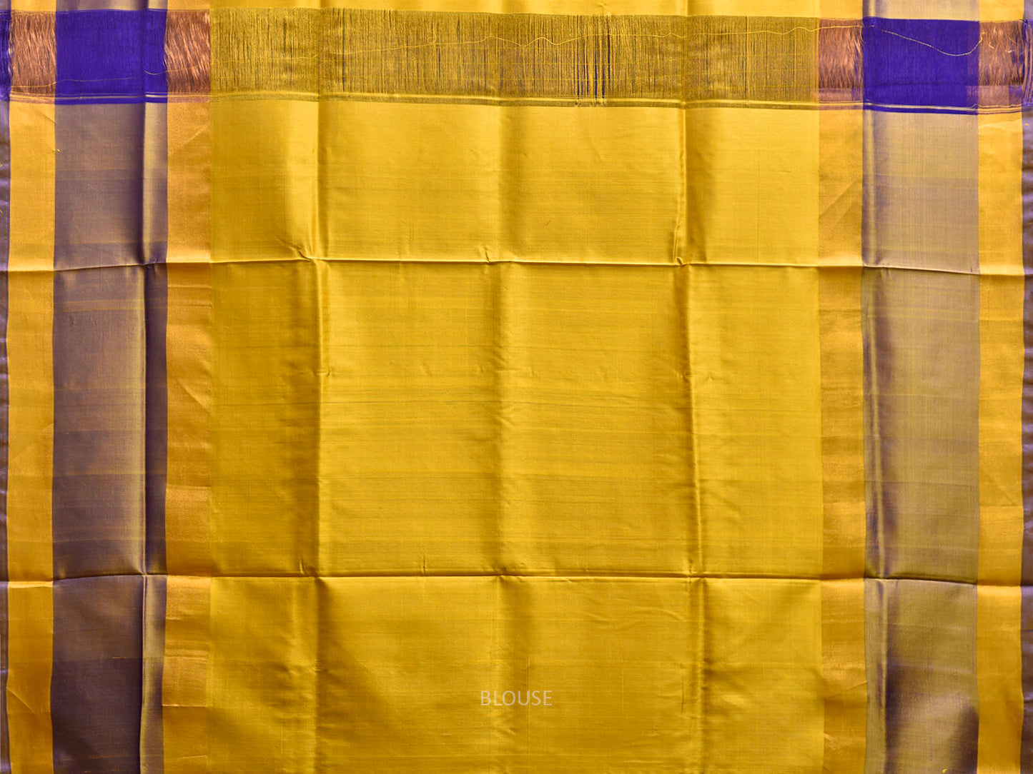 Blue and Yellow Uppada Silk Handloom Saree with Checks Design u2438