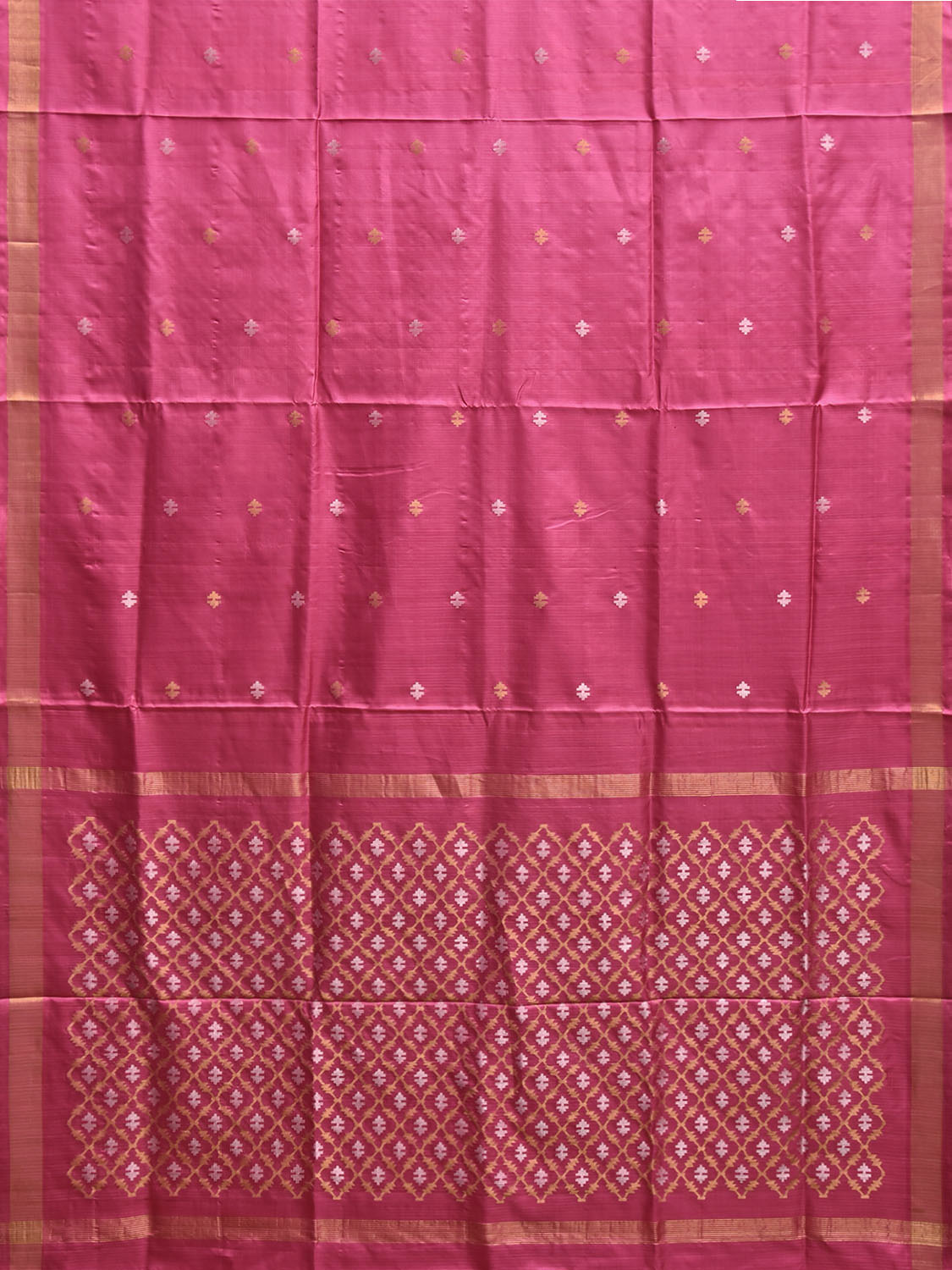 Pink Uppada Silk Handloom Saree with Jamdani Pallu Design u2456