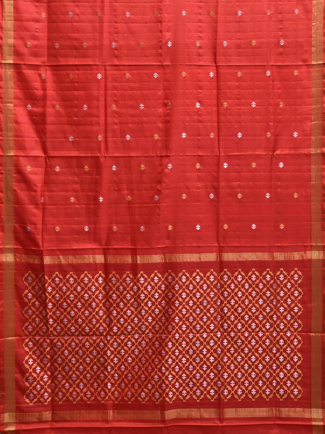 Red Uppada Silk Handloom Saree with Jamdani Pallu Design u2458