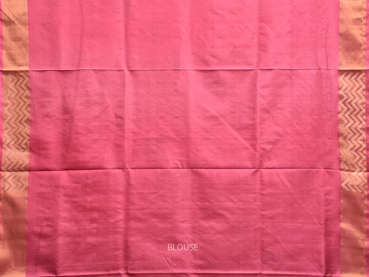 Light Pink Uppada Silk Handloom Saree with All Over Floral and Zig-Zag Border Design u2479