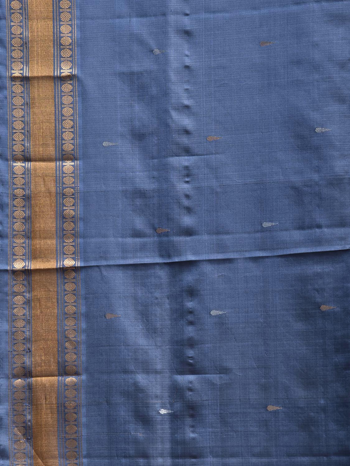 Teal Uppada Silk Handloom Saree with Karpur Pallu Design u2480