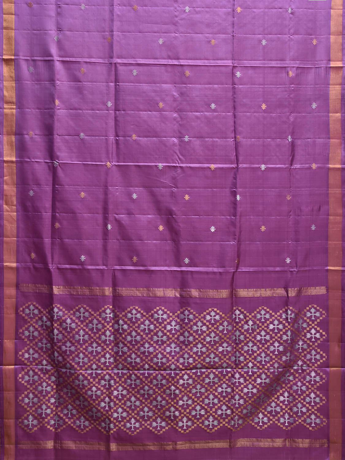 Magenta Uppada Silk Handloom Saree with Jamdani Pallu Design u2481