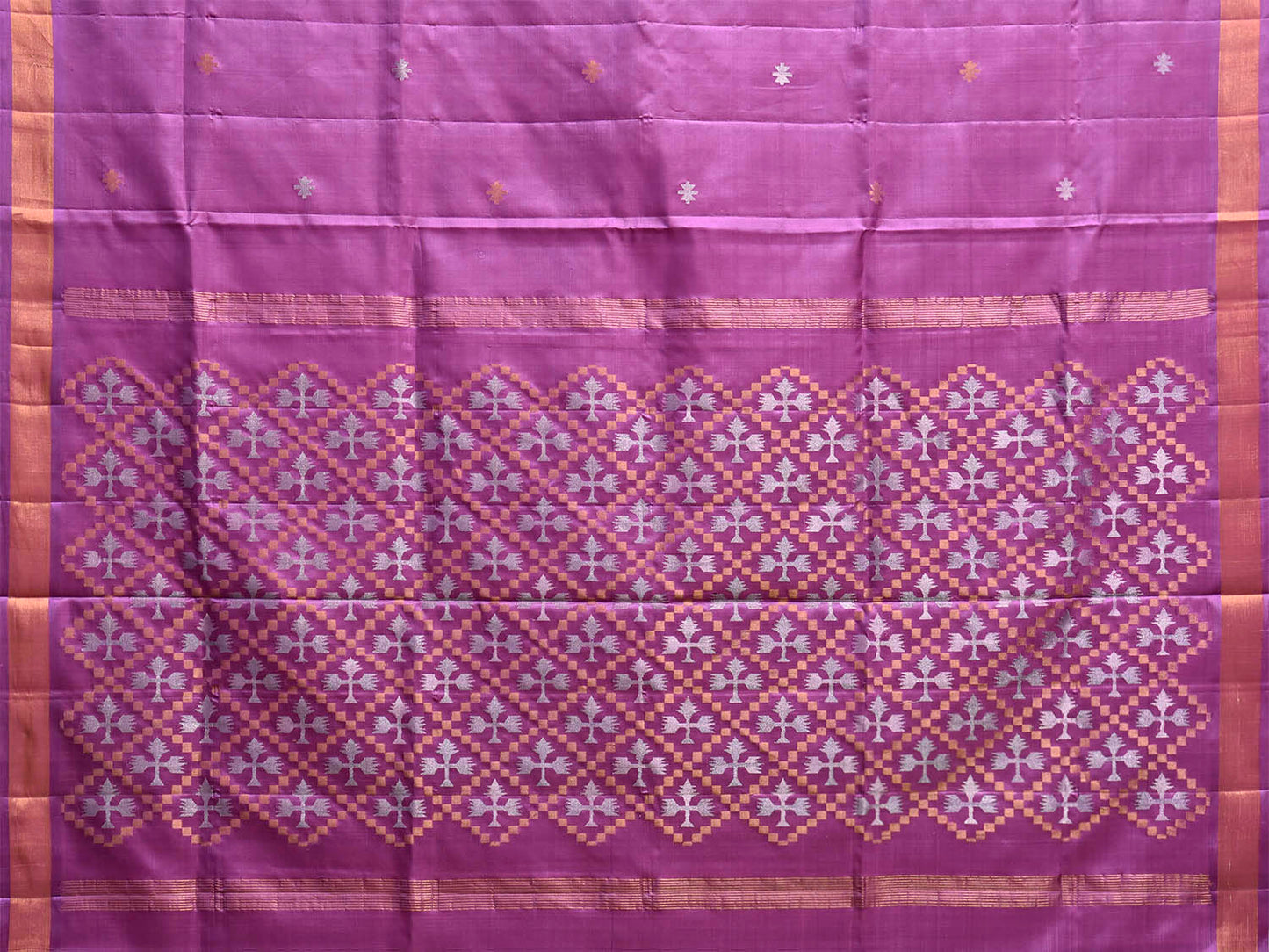 Magenta Uppada Silk Handloom Saree with Jamdani Pallu Design u2481