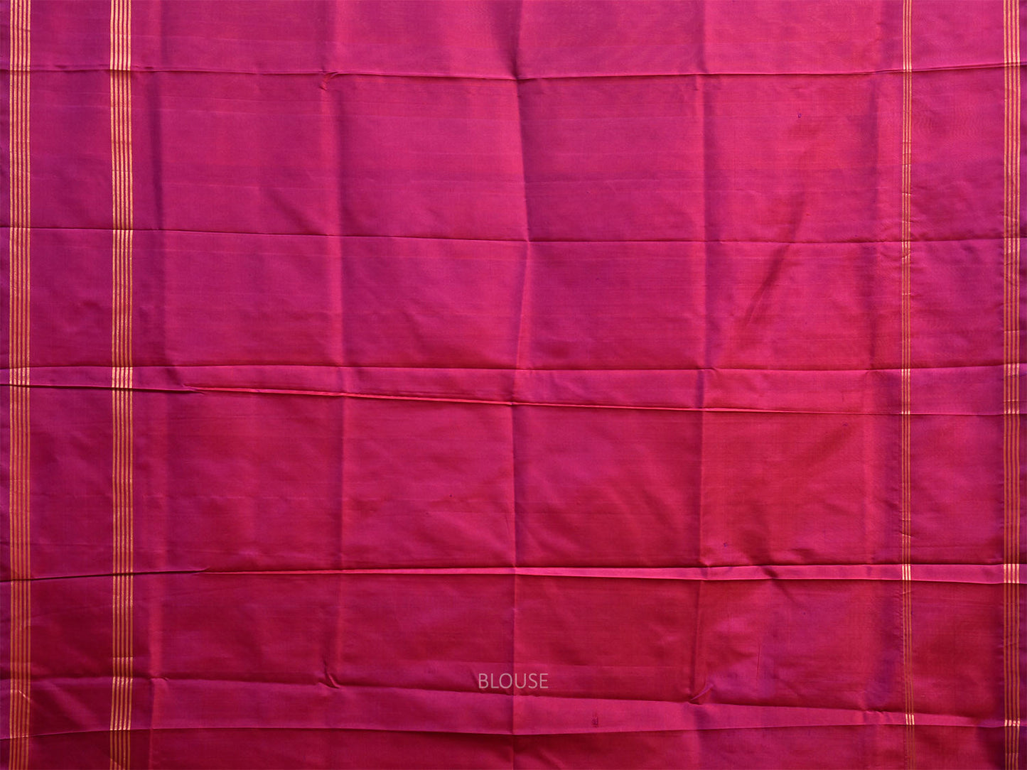 Orange and Pink Uppada Silk Handloom Plain Saree with Contrast Pallu Design u2502