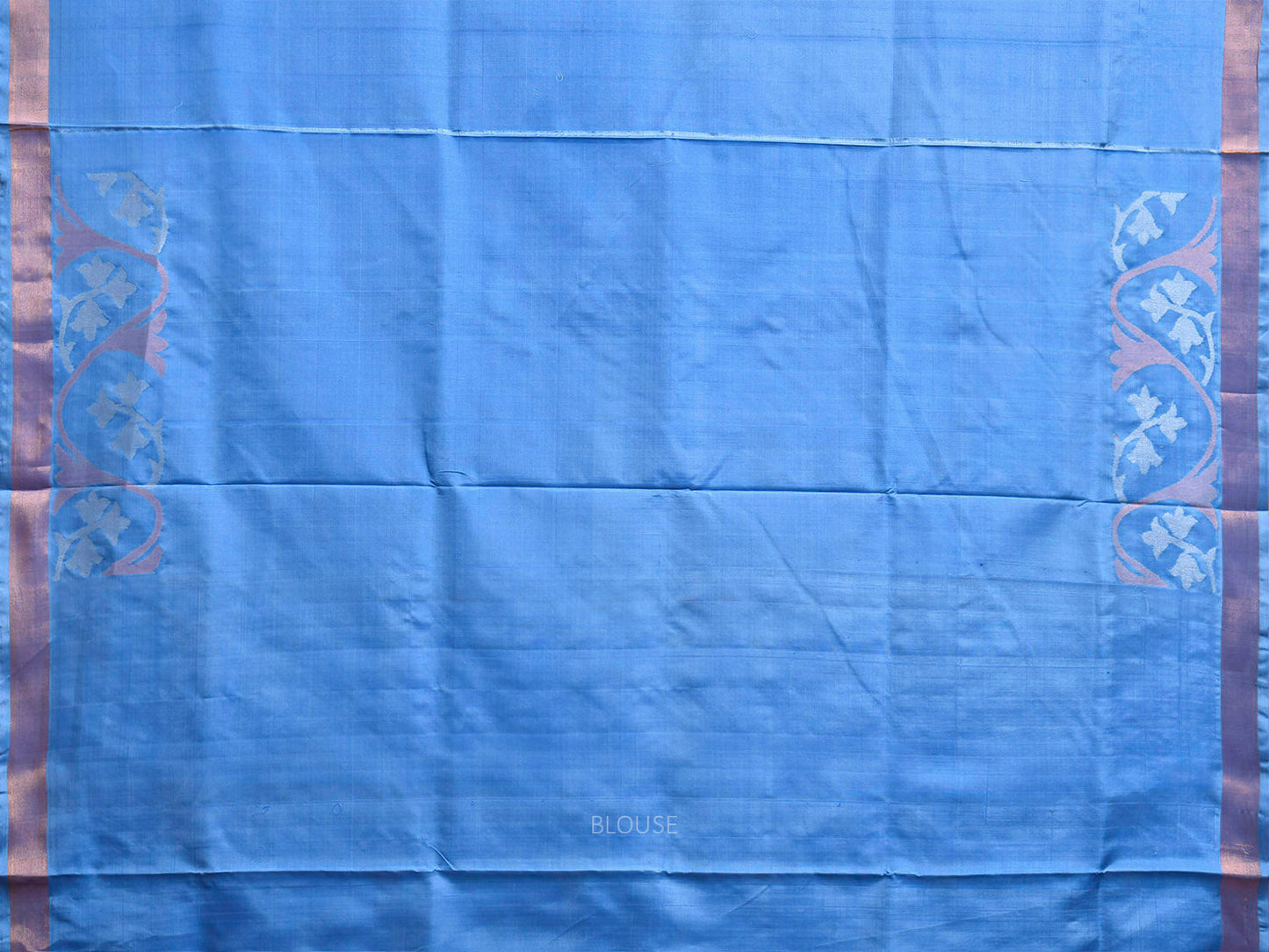 Blue Uppada Silk Handloom Saree with Border and Pallu Design u2510