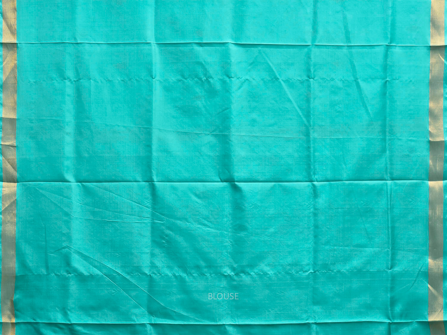 Turquoise Uppada Silk Handloom Saree with Floral Design u2511