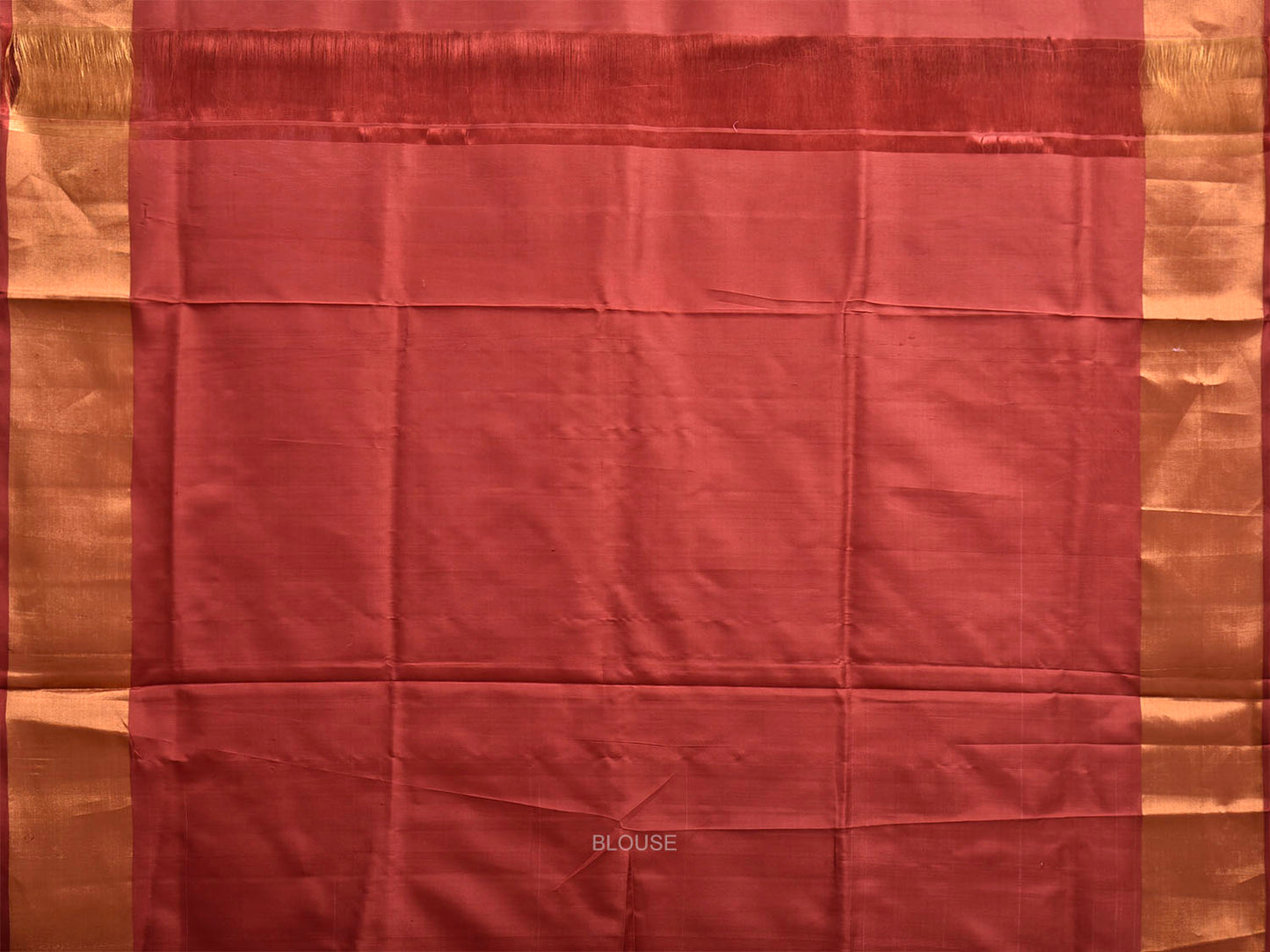 Baby Pink and Maroon Uppada Silk Handloom Plain Saree with Contrast Pallu Design u2520