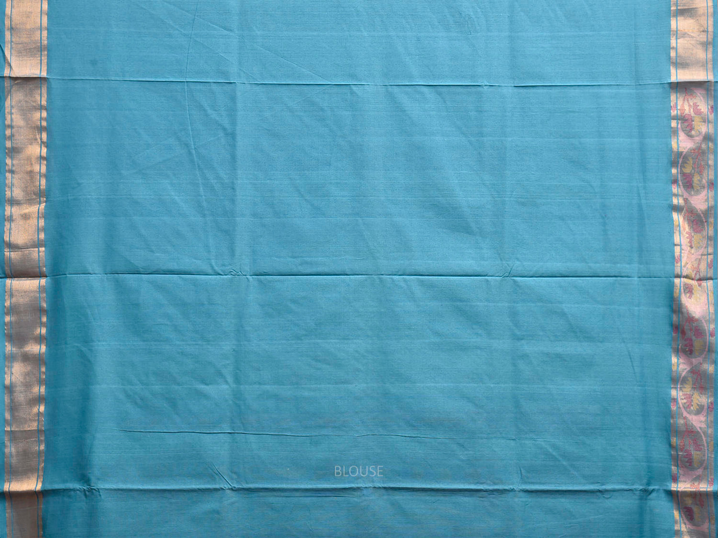 Blue Uppada Cotton Handloom Saree with Border and Pallu Design u2534