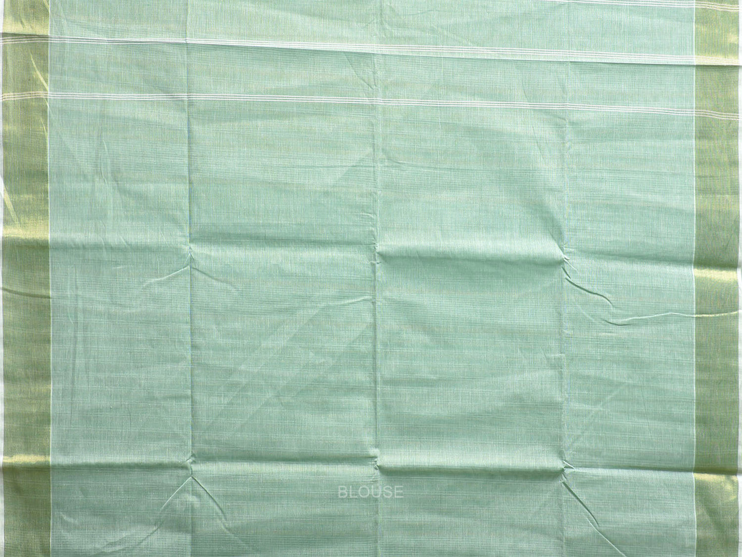 Turquoise Venkatagiri Cotton Saree with Strips Body and Pallu Design v0154