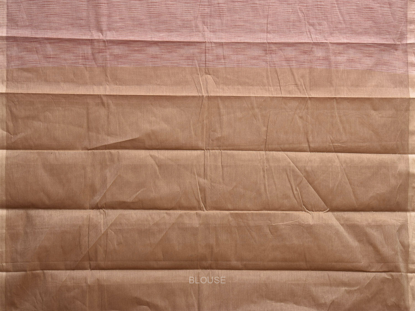 Light Peach and Fawn Venkatagiri Cotton Saree with Strips Pallu Design v0164