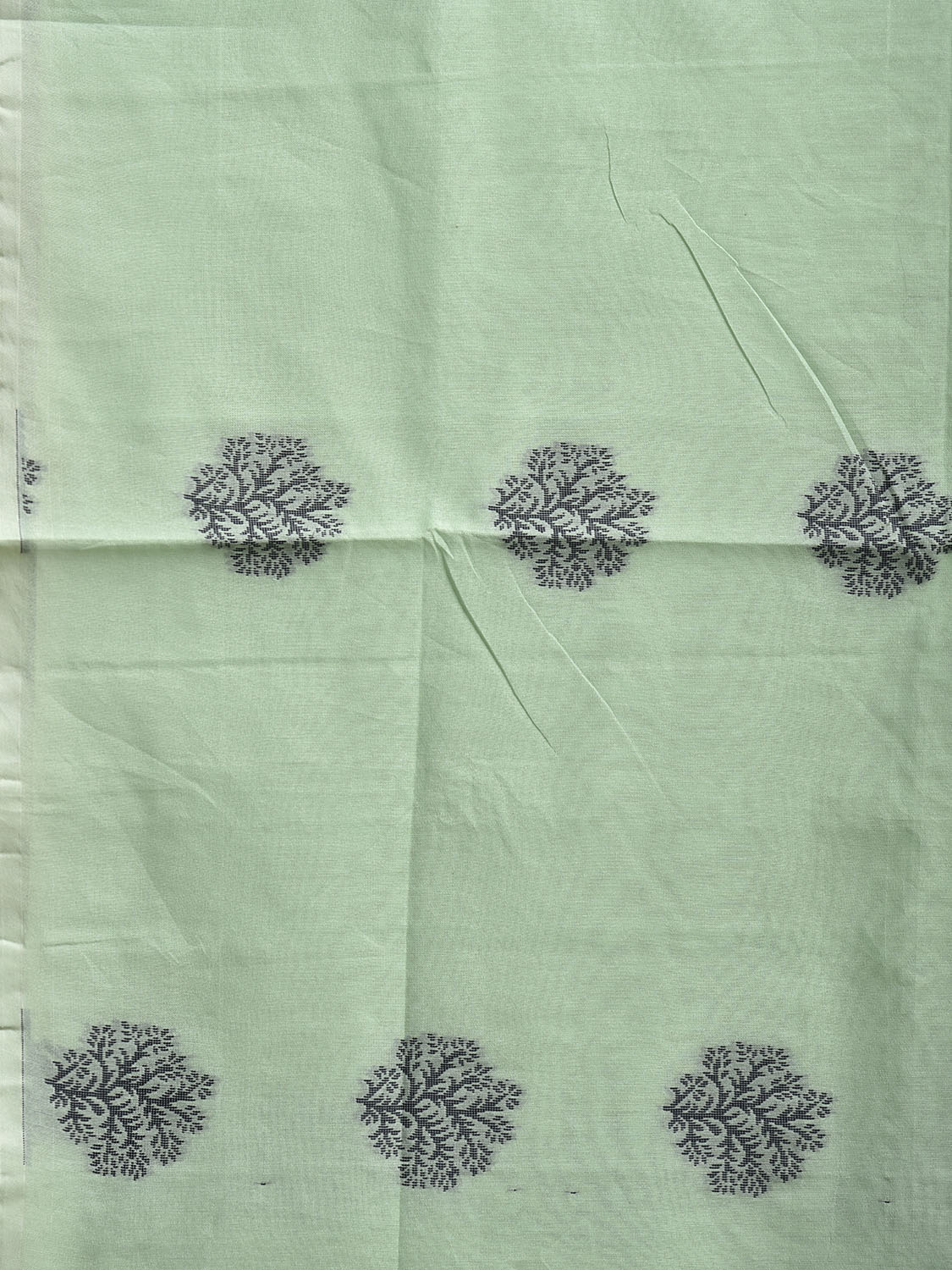 Turquoise Venkatagiri Cotton Saree with Body Buta and Pallu Design v0165