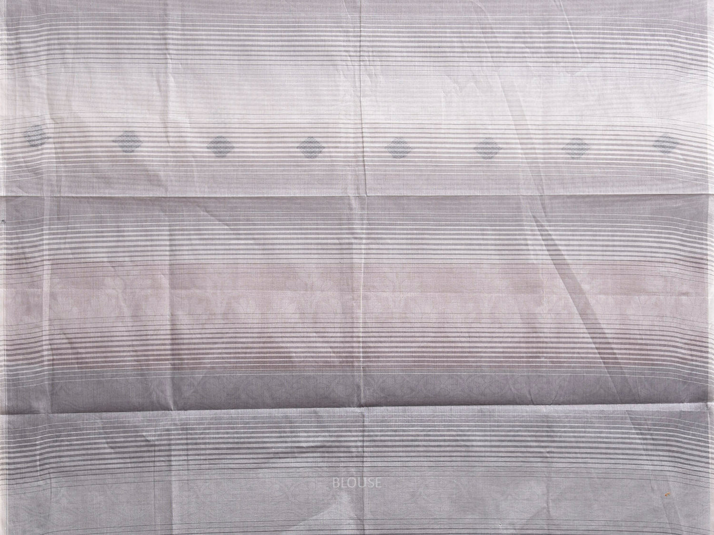 Grey and White Venkatagiri Cotton Saree with Buta and Pallu Design v0216