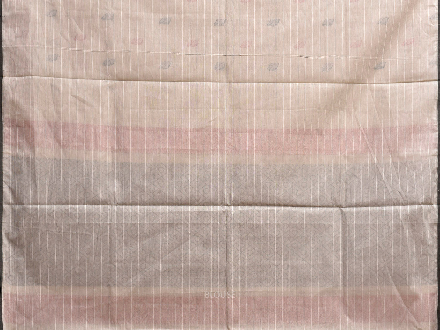 Cream Venkatagiri Cotton Saree with Buta and Pallu Design v0222